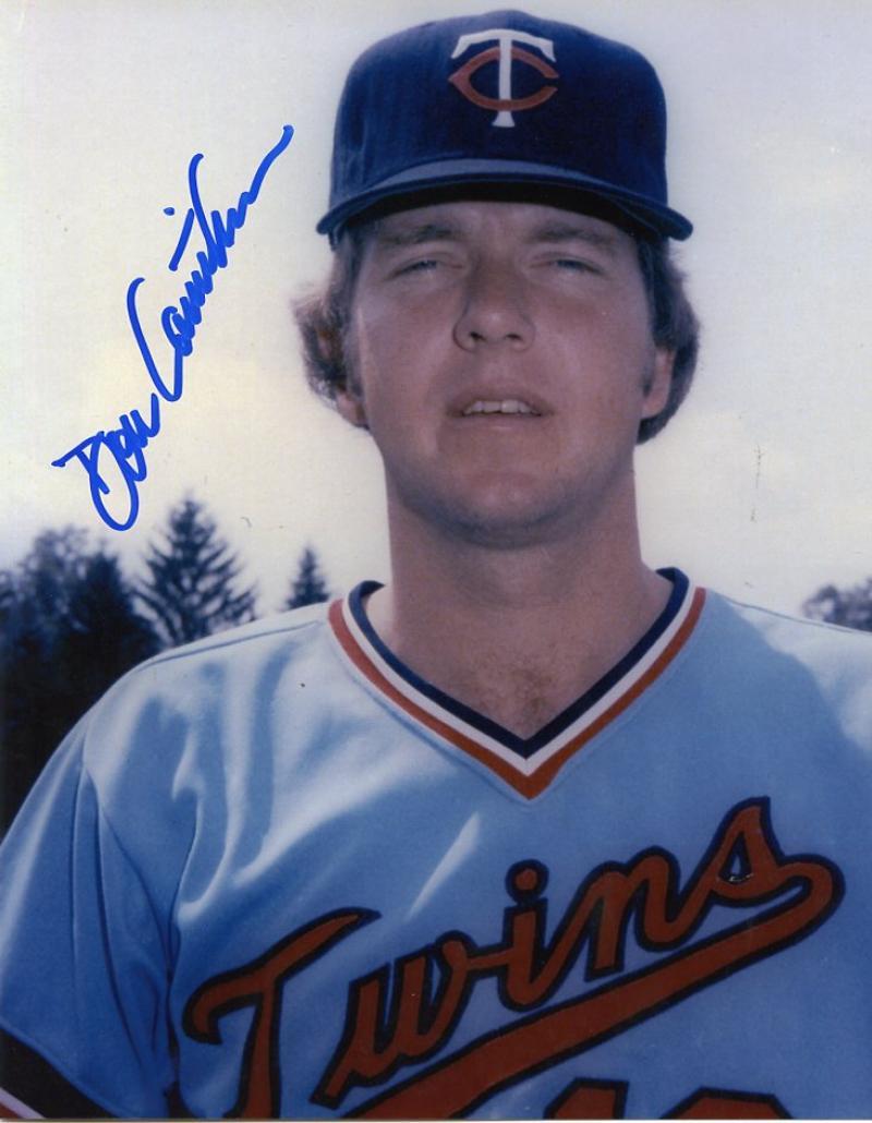 DON CARRITHERS MINNESOTA TWINS SIGNED AUTOGRAPHED 8X10 W/COA