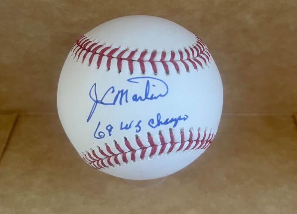 J.C. MARTIN METS 69 W.S. CHAMPS SIGNED AUTO M.L. BASEBALL  BAS AUTHENICATED