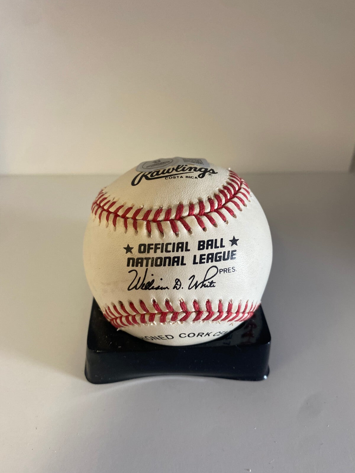 DAVE JUSTICE ATLANTA BRAVES SIGNED AUTOGRAPHED VITAGE N.L. BASEBALL BECKETT AUTH