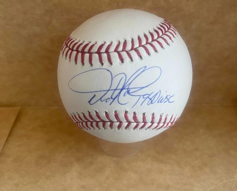 DICKIE NOLES PHILLIES 1980 WSC SIGNED AUTOGRAPHED M.L. BASEBALL BAS AUTH