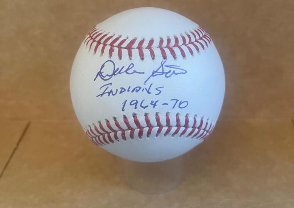 DUKE SIMS INDIANDS 1964-70 SIGNED AUTO M.L. BASEBALL BECKETT AUTH
