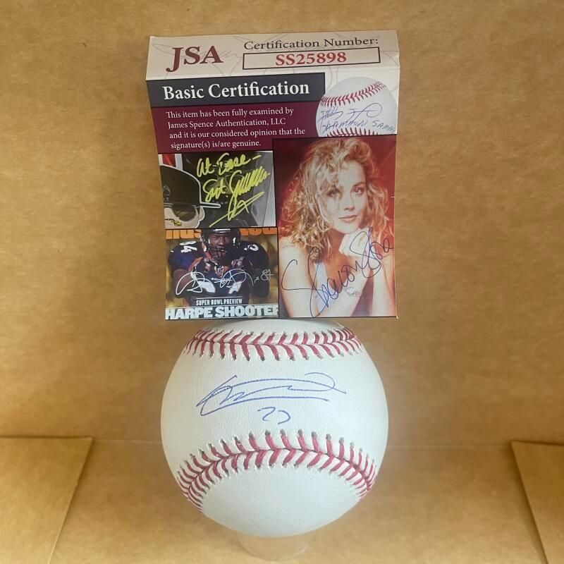 VLADIMIR GUERRERO JR. TORONTO BLUE JAYS SIGNED AUTO M.L. BASEBALL JSA  SS25898
