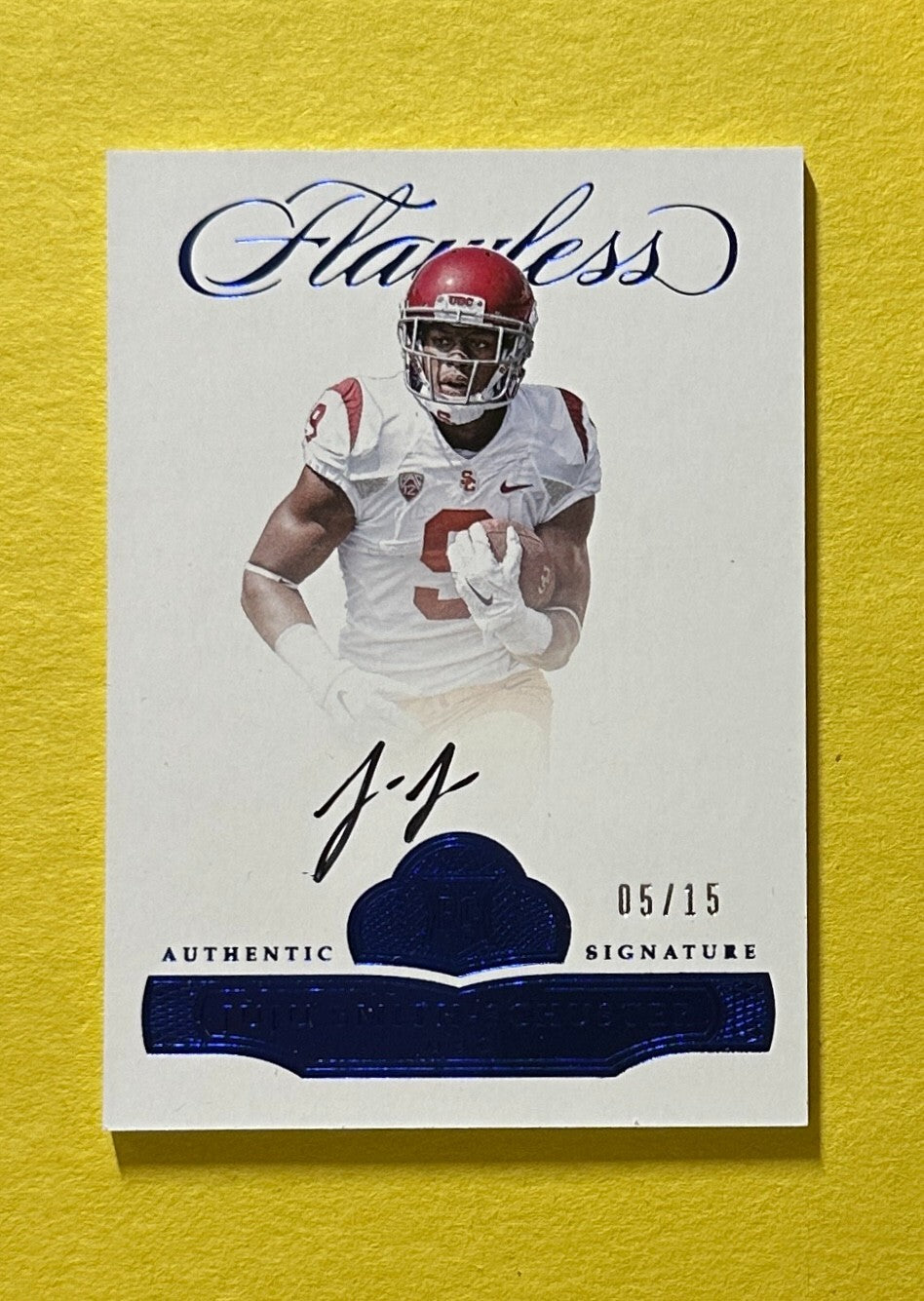 2017 PANINI FLAWLESS JUJU SMITH-SCHUSTER BLUE AUTO /15 #RA-JSS USC