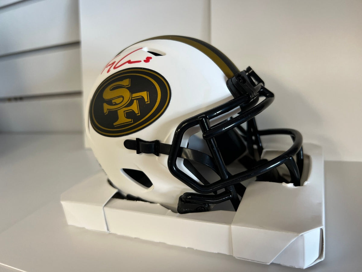 TREY LANCE SAN FRANCISCO 49ERS SIGNED AUTOGRAPHED ECLIPSE MINI HELMET BECKETT