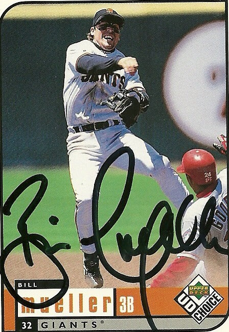 BILL MUELLER SF GIANTS SIGNED AUTOGRAPHED 1999 UPPER DECK CARD #138 W/COA