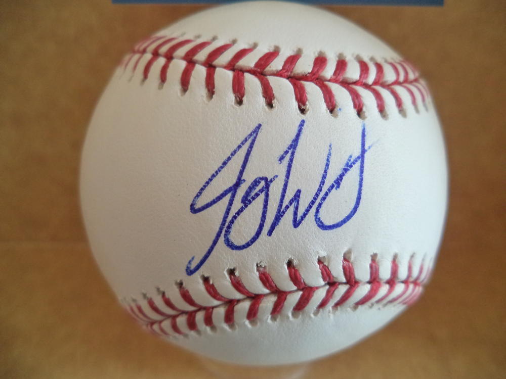 JOEY WENTZ ATLANTA BRAVES SIGNED AUTO ROOKIE YEAR M.L. BASEBALL BECKETT R12079