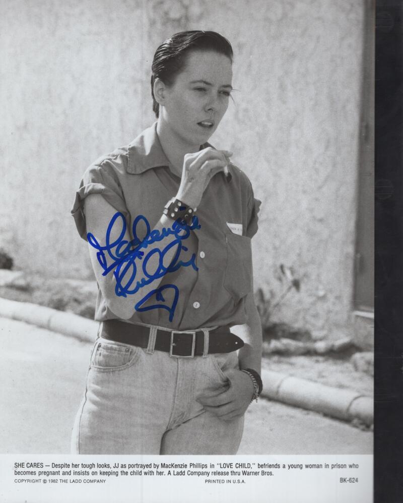 MACKENZIE PHILLIPS LOVE CHILD ORIGINAL  SIGNED AUTOGRAPHED 8X10 PHOTO W/ COA