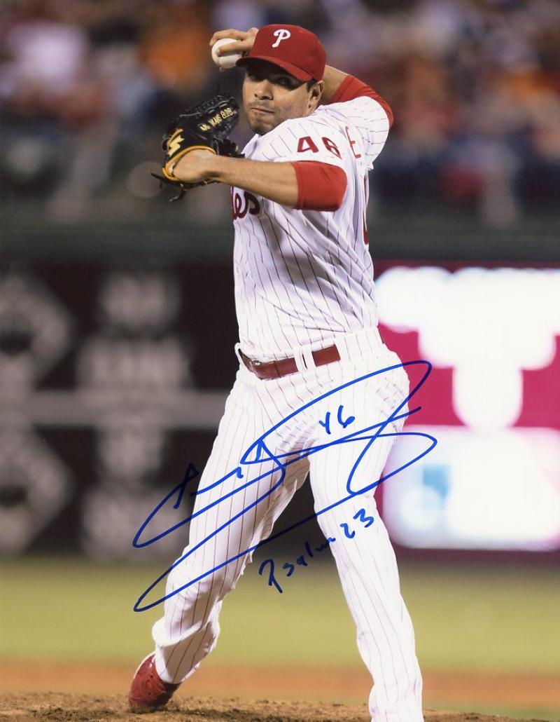 JEANMAR GOMEZ CLOSER PHILADELPHIA PHILLIES SIGNED AUTOGRAPHED 8X10 PHOTO W/COA