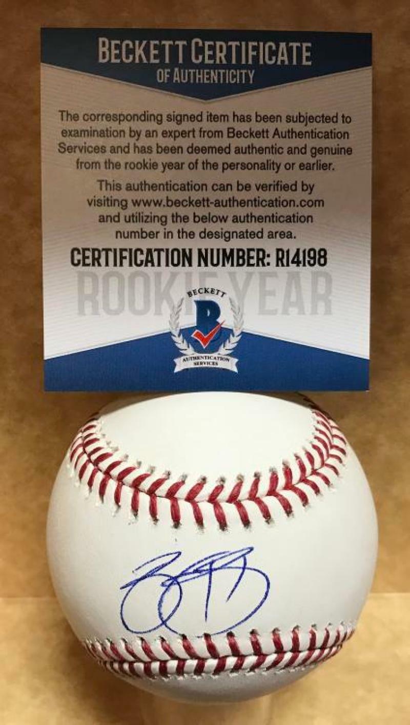 ZACK BURDI CHICAGO WHITE SOX ROOKIE YEAR SIGNED M.L. BASEBALL BECKETT R14198