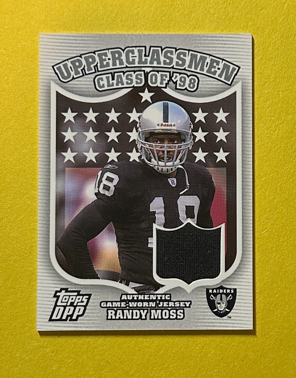 2006 TOPPS RANDY MOSS UPPERCLASSMEN RELIC #UC-RM RAIDERS HOF