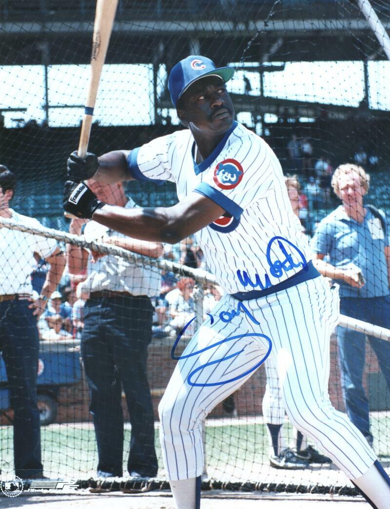 GARY MATTHEWS CHICAGO CUBS SIGNED AUTOGRAPHED 8X10 PHOTO W/ COA