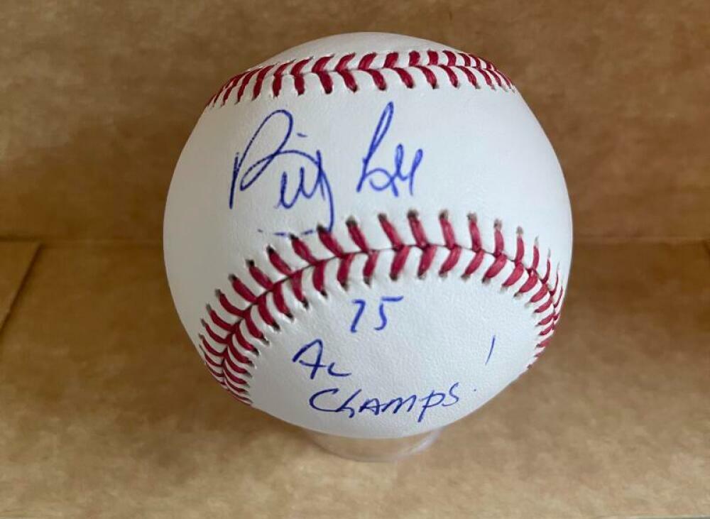 BILL LEE BOSTON RED SOX 75 AL CHAMPS SIGNED AUTO M.L. BASEBALL BECKETT WITNESS 