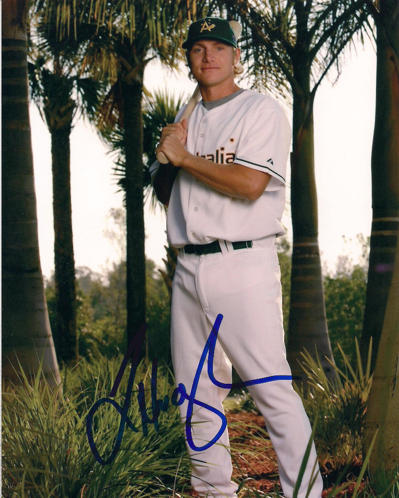 LUKE HUGHES MINNESOTA TWINS SIGNED AUTOGRAPHED 8X10 PHOTO W/COA