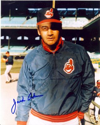 JACK AKER CLEVELAND INDIANS SIGNED 8X10 PHOTO W/COA
