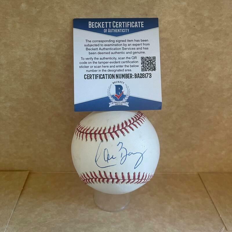 CARLOS BAERGA CLEVELAND INDIANS SIGNED AUTOGRPHED A.L. BASEBALL BAS BA26173