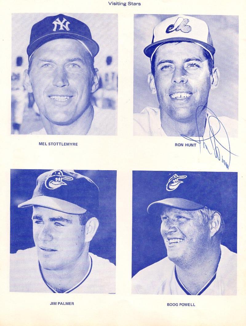 1974 TEXAS RANGERS RARE SIGN BILLY MARTIN ETC PROGRAM JSA CC82554