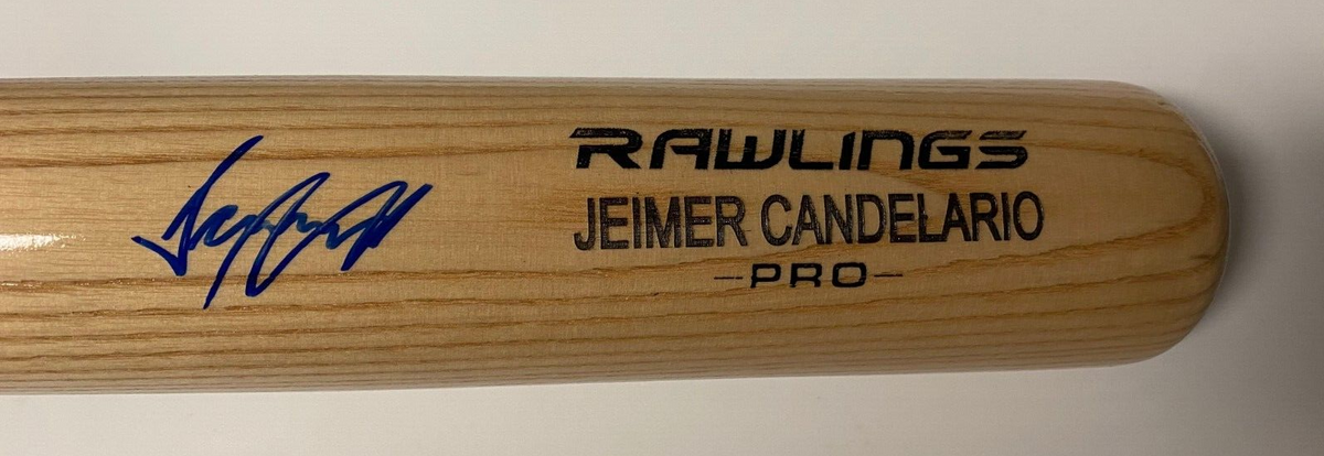 JEIMER CANDELARIO REDS/TIGERS/NATIONALSSIGNED AUTOGRAPHED RAWLINGS BAT JSA