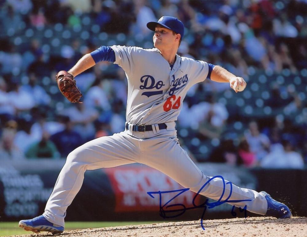 DANIEL COULOMBE ACTION LOS ANGELES DODGERS SIGNED AUTOGRAPHED  8X10 PHOTO W/COA