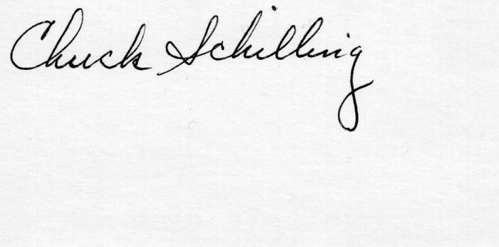 CHUCK SCHILLING BOSTON RED SOX DEBUT 1961 SIGNED 3X5 INDEX CARD W/ COA