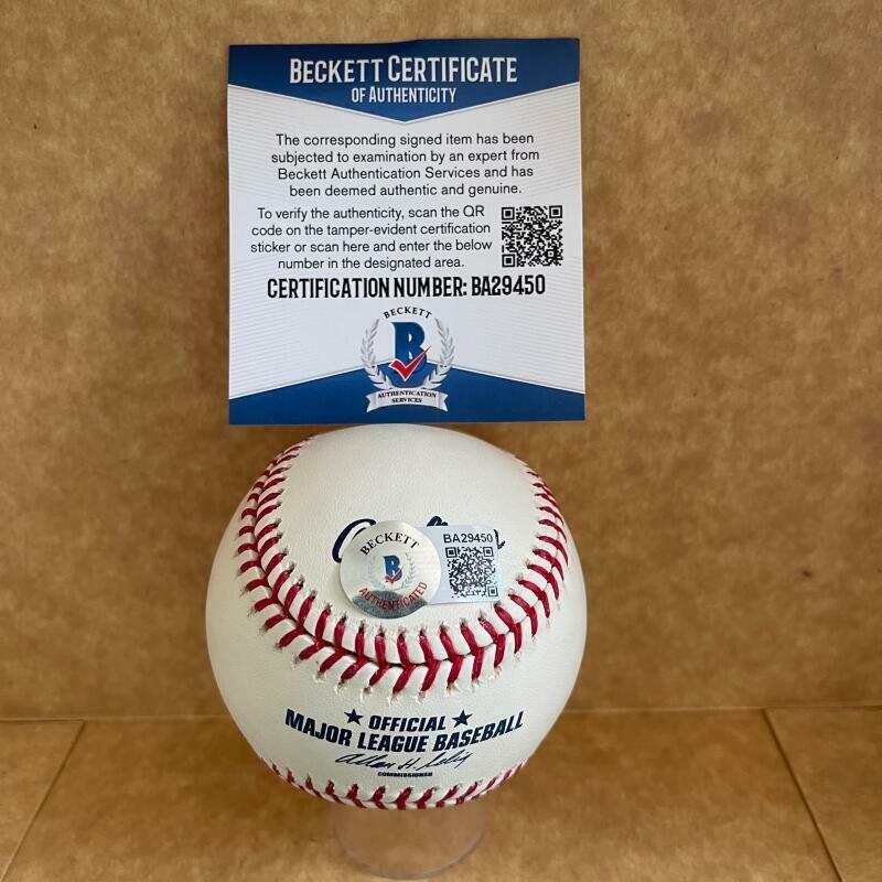 TRENT OELTJEN AUSTRAILA DODGERS SIGNED AUTO M.L. BASEBALL BECKETT BA29450