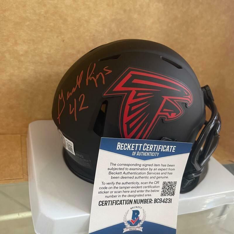 GERALD RIGGS ATLANTA FALCONS SIGNED ECLIPSE MINI HELMET  BAS BC94231