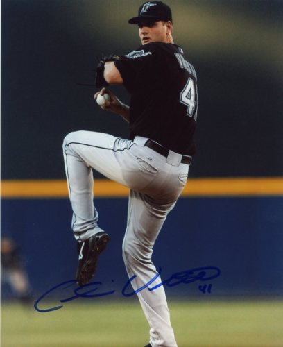 CHRIS VOLSTAD FLORIDA MARLINS SIGNED 8X10 PHOTO W/COA