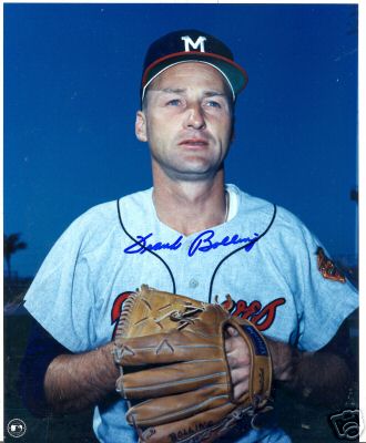 FRANK BOLLING MILWAUKEE BRAVES SIGNED 8X10 PHOTO W/COA