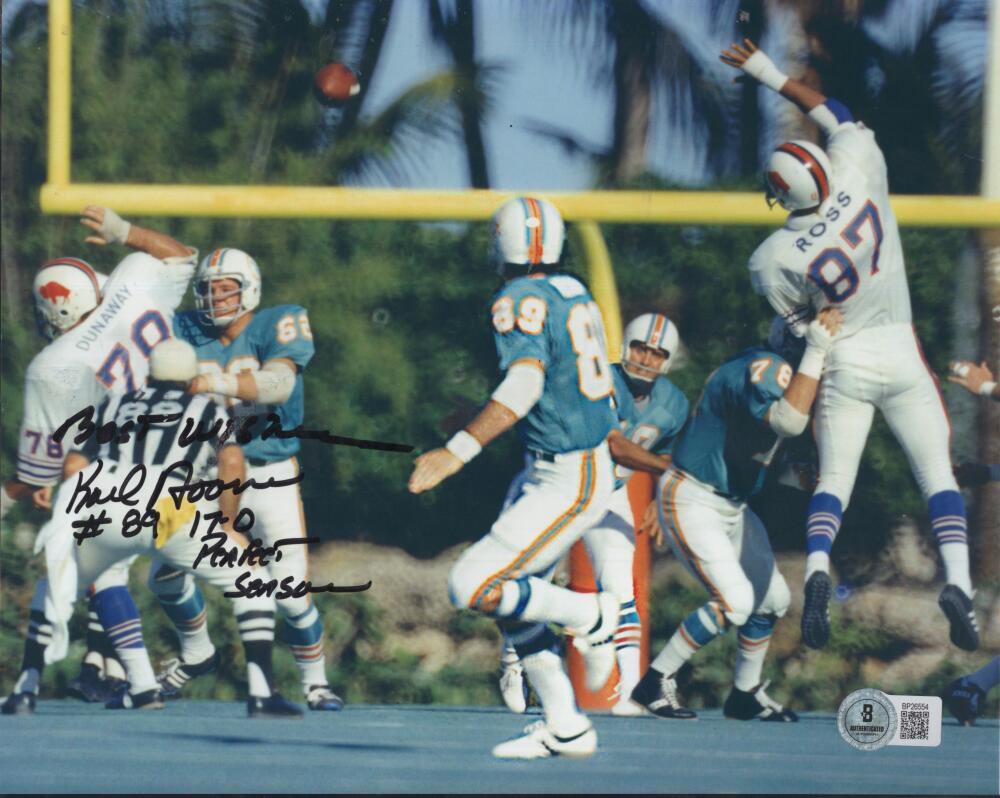 KARL NOONAN DOLPHINS 17-0   SIGNED AUTOGRAPHED 8X10 PHOTO BECKETT AUTH