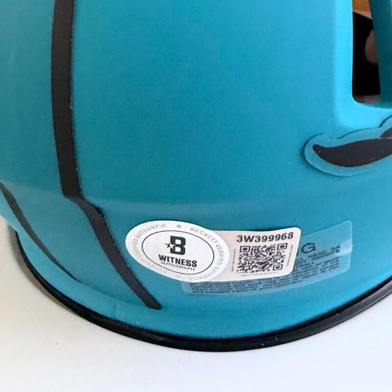 RICKY WILLIAMS MIAMI DOLPHINS SIGNED RAVE MINI HELMET JSA