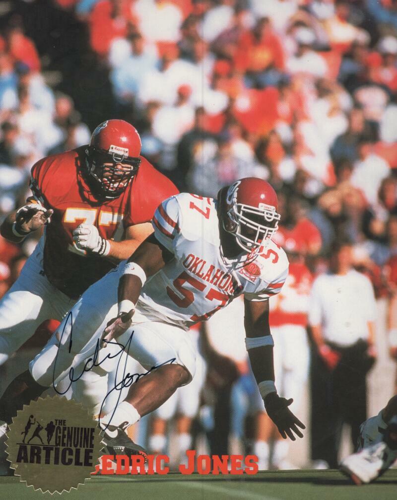 THE GENUINE ARTICLE CEDRIC JONES OKLAHOMA SIGNED W/ COA