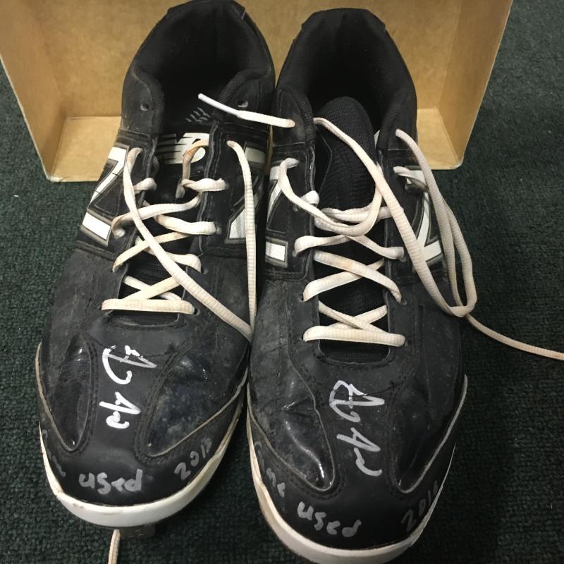 ANTHONY ALFORD TORONTO BLUE JAYS 2015 GAME USED CLEATS W/COA