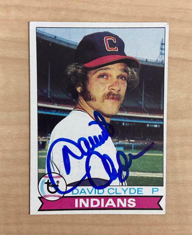 DAVID CLYDE CLEVELAND INDIANS SIGNED AUTOGRAPHED 1979 TOPPS CARD #399 W/COA