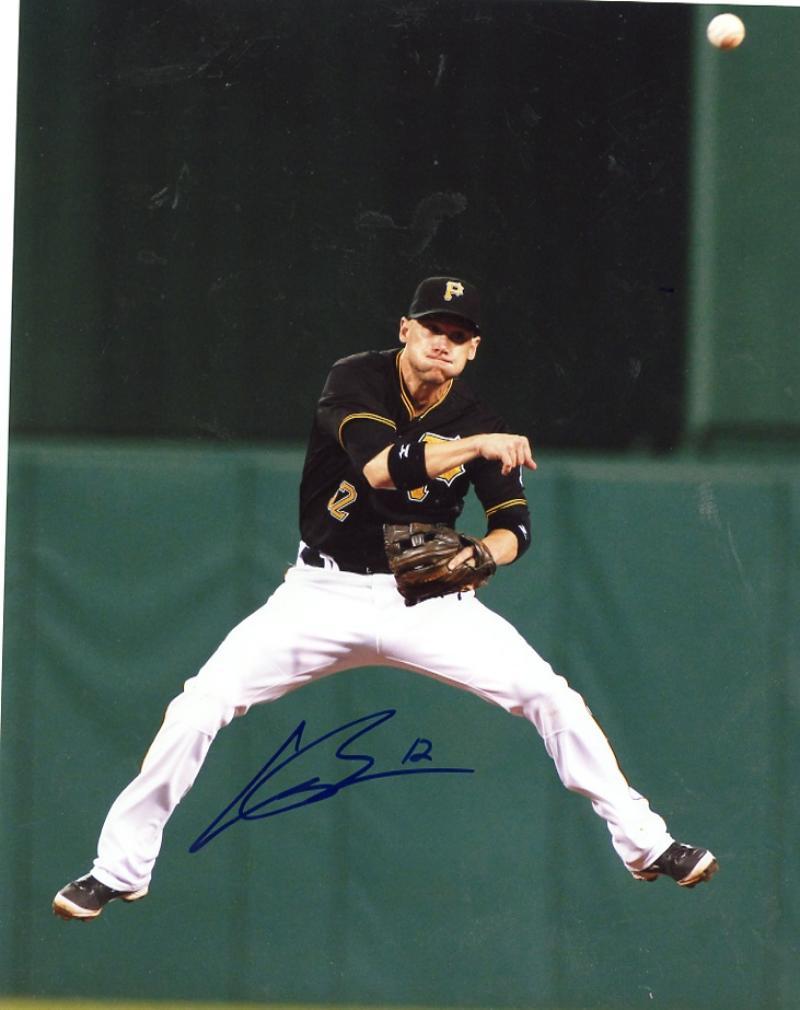 CLINT BARMES ACTION  PITTSBURGH PIRATES  SIGNED 8X10 PHOTO