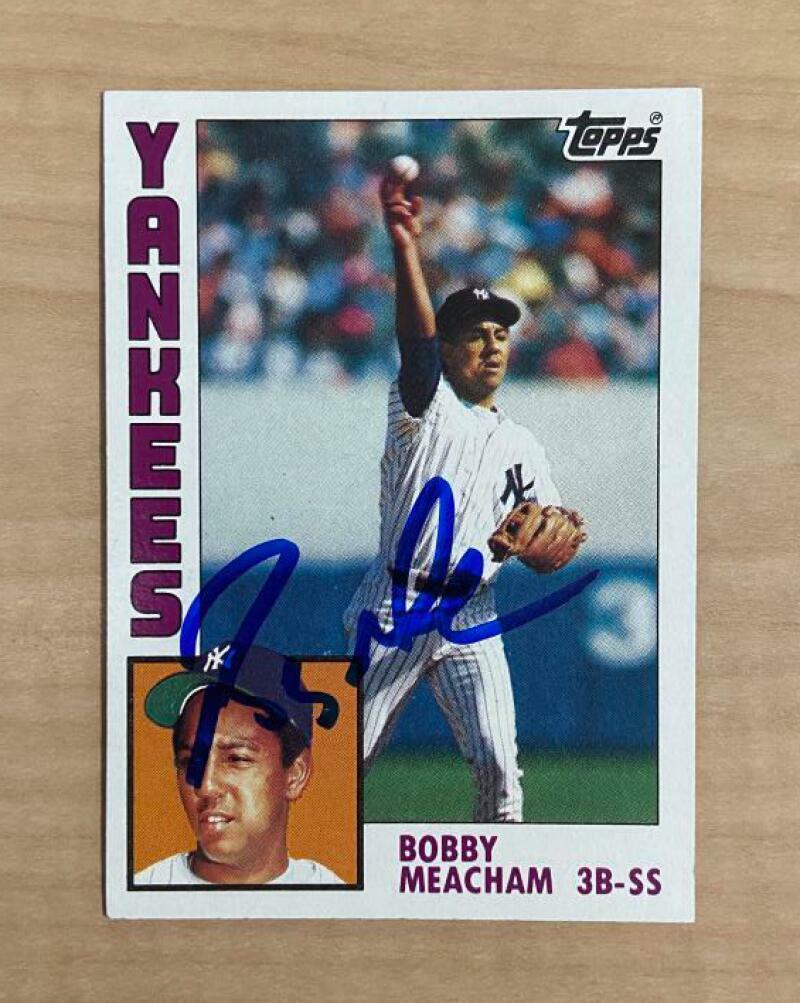 BOBBY MEACHAM NEW YORK YANKEES SIGNED AUTOGRAPHED 1984 TOPPS CARD #204 W/COA