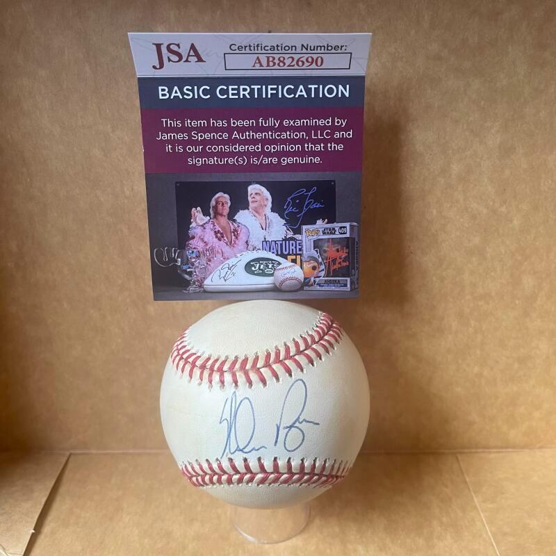 NOLAN RYAN ASTROS/ANGELS SIGNED AUTOGRAPHED VINTAGE A.L. BASEBALL  JSA AB82690