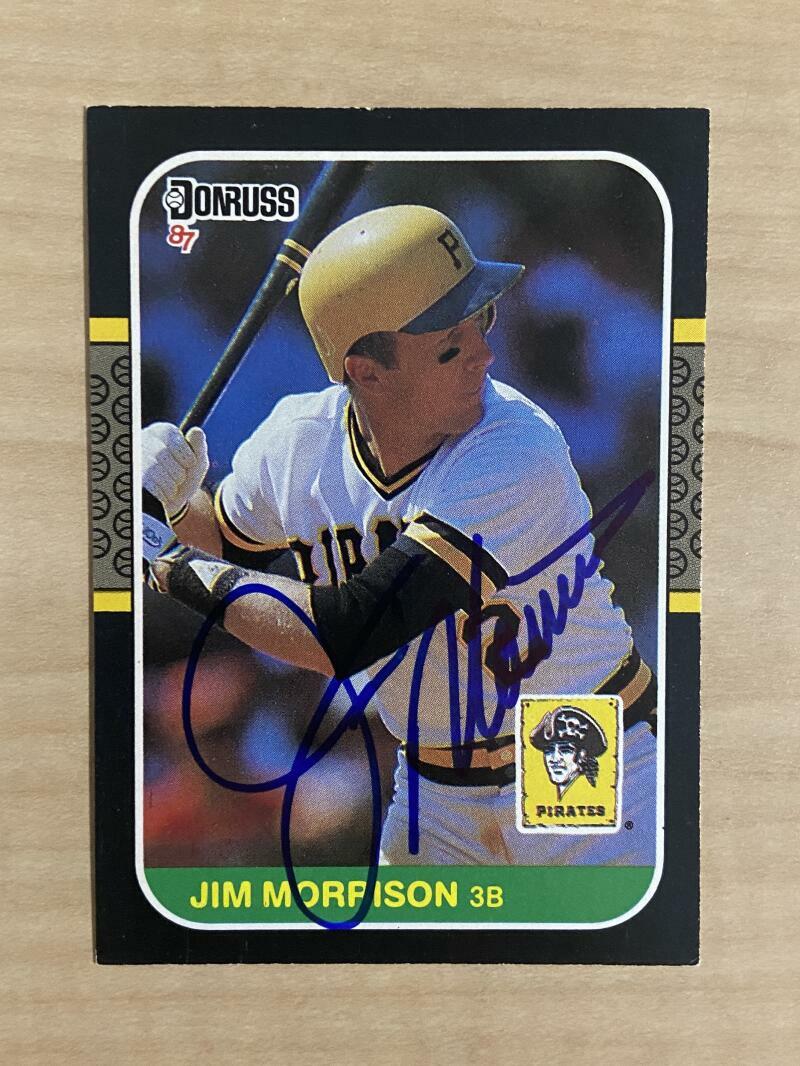 JIM MORRISON PITTSBURGH PIRATES SIGNED AUTOGRAPHED 1987 DONRUSS CARD #484 W/COA