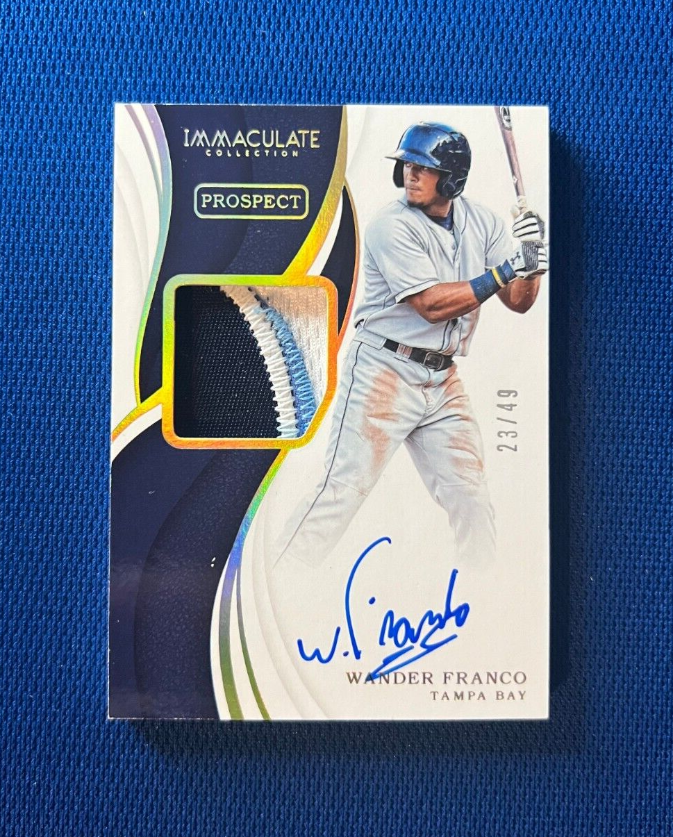2019 IMMACULATE WANDER FRANCO TAMPA BAY RPA AUTO JERSEY PATCH CARD /49 #PPA-WF