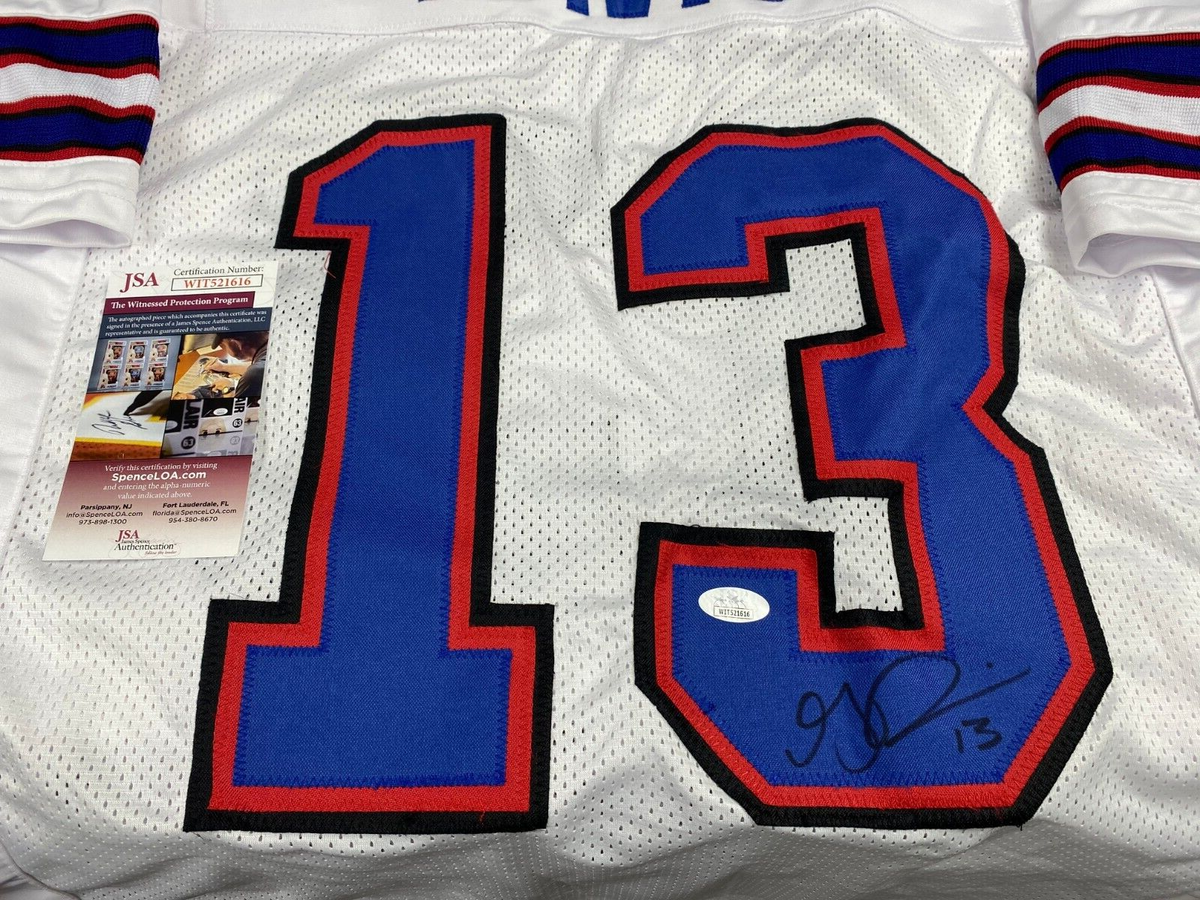 GABRIEL DAVIS BUFFALO BILLS SIGNED AUTOGRAPHED CUSTOM WHITE JERSEY SZ XL JSA