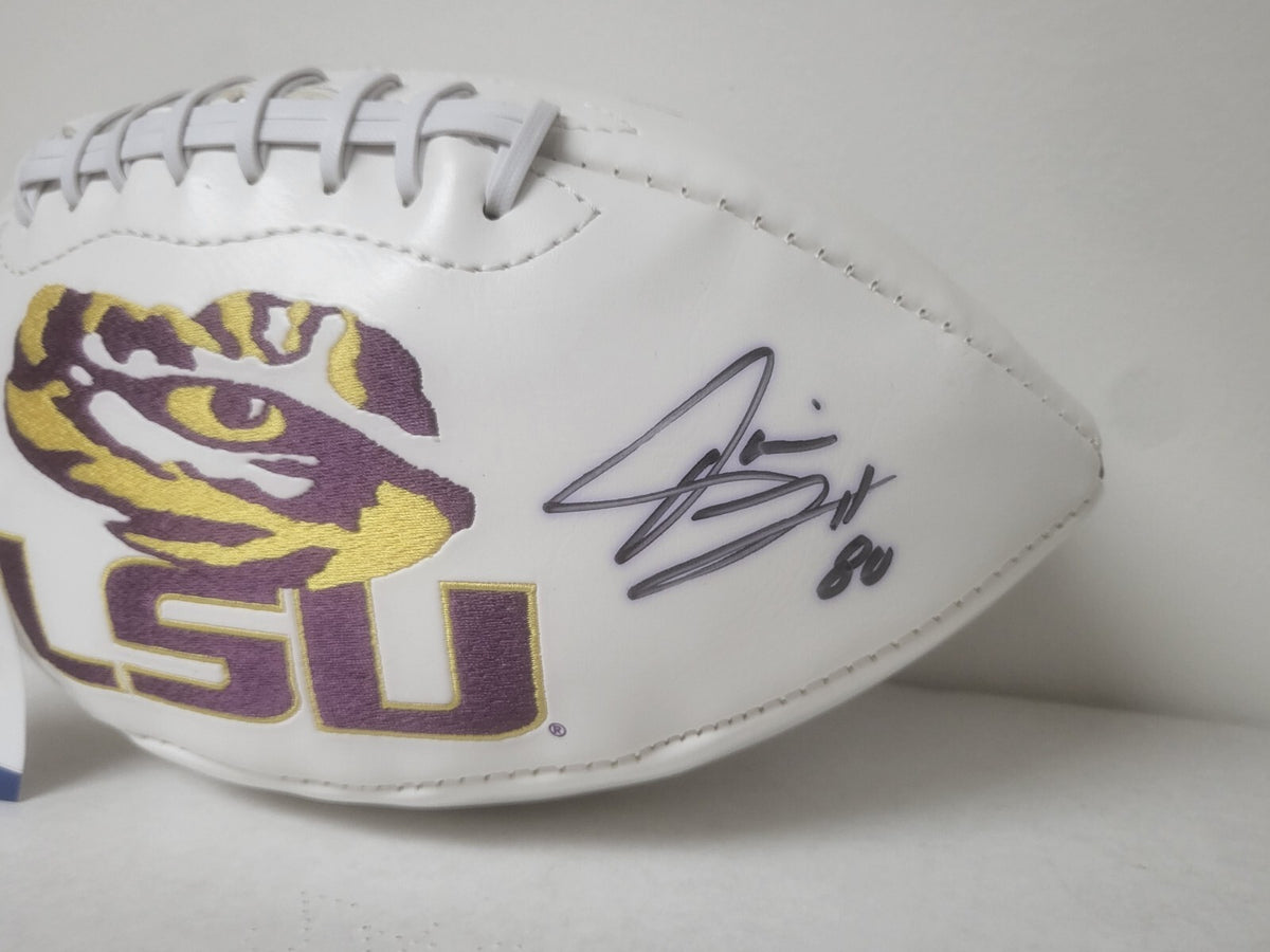 JARVIS LANDRY LSU TIGERS SIGNED AUTOGRAPHED WHITE PANEL FOOTBALL BECKETT