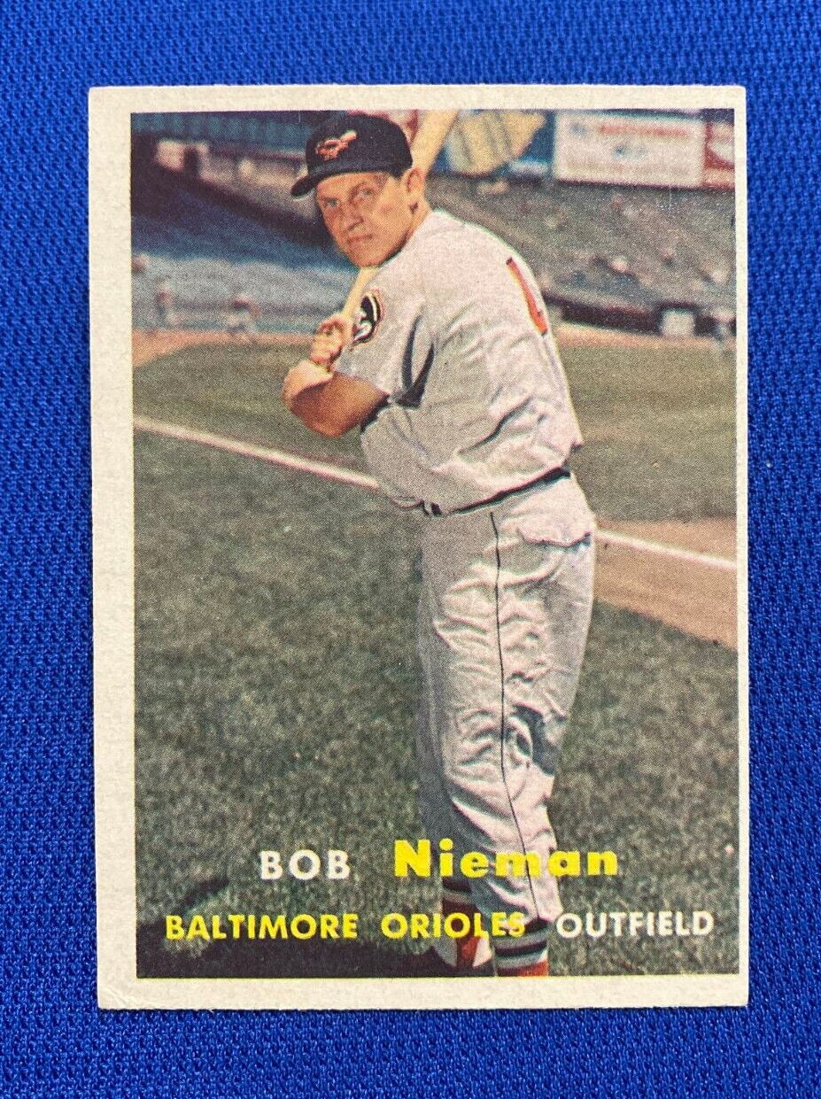 1957 TOPPS BOB NIEMAN BALTIMORE ORIOLES #14 CARD VINTAGE SET-BREAK