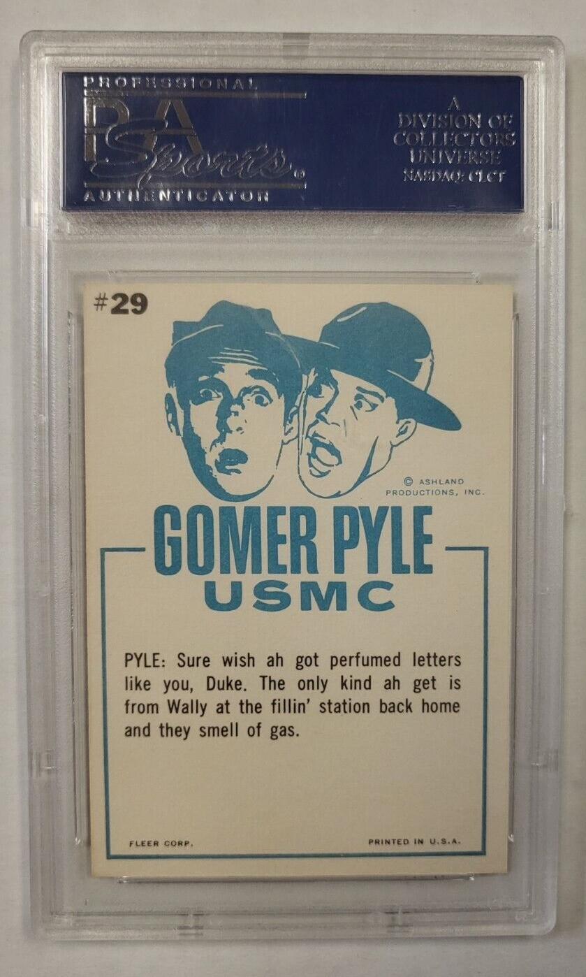 1965 GOMER PYLE #29 TRADING CARD PSA 9 RARE