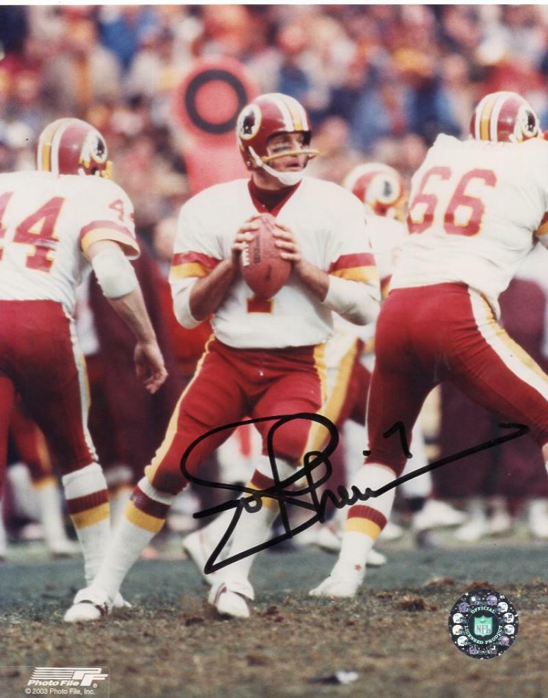 JOE THEISMANN WASHINGTON REDSKINS SIGNED AUTOGRAPHED 8X10 W/ COA
