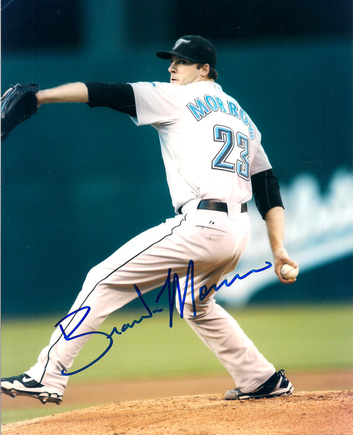 BRANDON MORROW TORONTO BLUE JAYS SIGNED AUTOGRAPHED 8X10 PHOTO-B W/COA