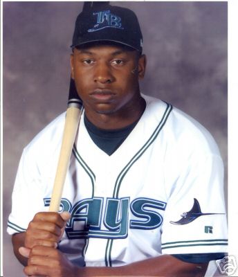 DELMON YOUNG TAMPA BAY DEVIL RAYS UNSIGNED 8X10 PHOTO