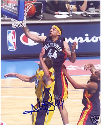 ANDRE BROWN MEMPHIS GRIZZLIES SIGNED 8X10 PHOTO W/COA