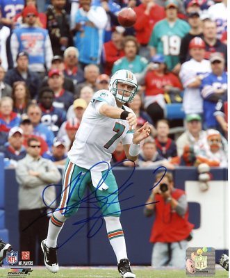 CHAD HENNE MIAMI DOLPHINS QB SIGNED 8X10 PHOTO W/COA