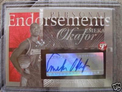 04-05 TOPPS PRISTINE EMEKA OKAFOR *RC* AUTO