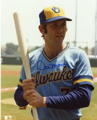 DON MONEY MILWAUKEE BREWERS SIGNED 8X10 PHOTO W/COA
