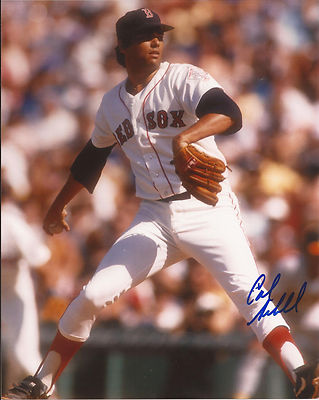 CALVIN SCHIRALDI BOSTON RED SOX SIGNED AUTOGRAPHED 8X10 PHOTO W/COA 