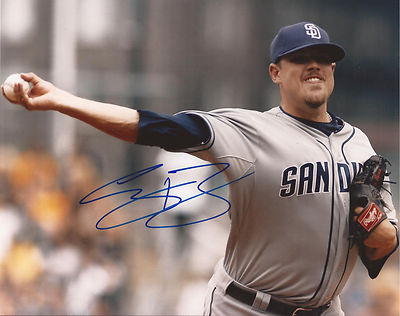 CORY BURNS SAN DIEGO PADRES SIGNED AUTOGRAPH HORIZONTAL 8X10 PHOTO W/COA